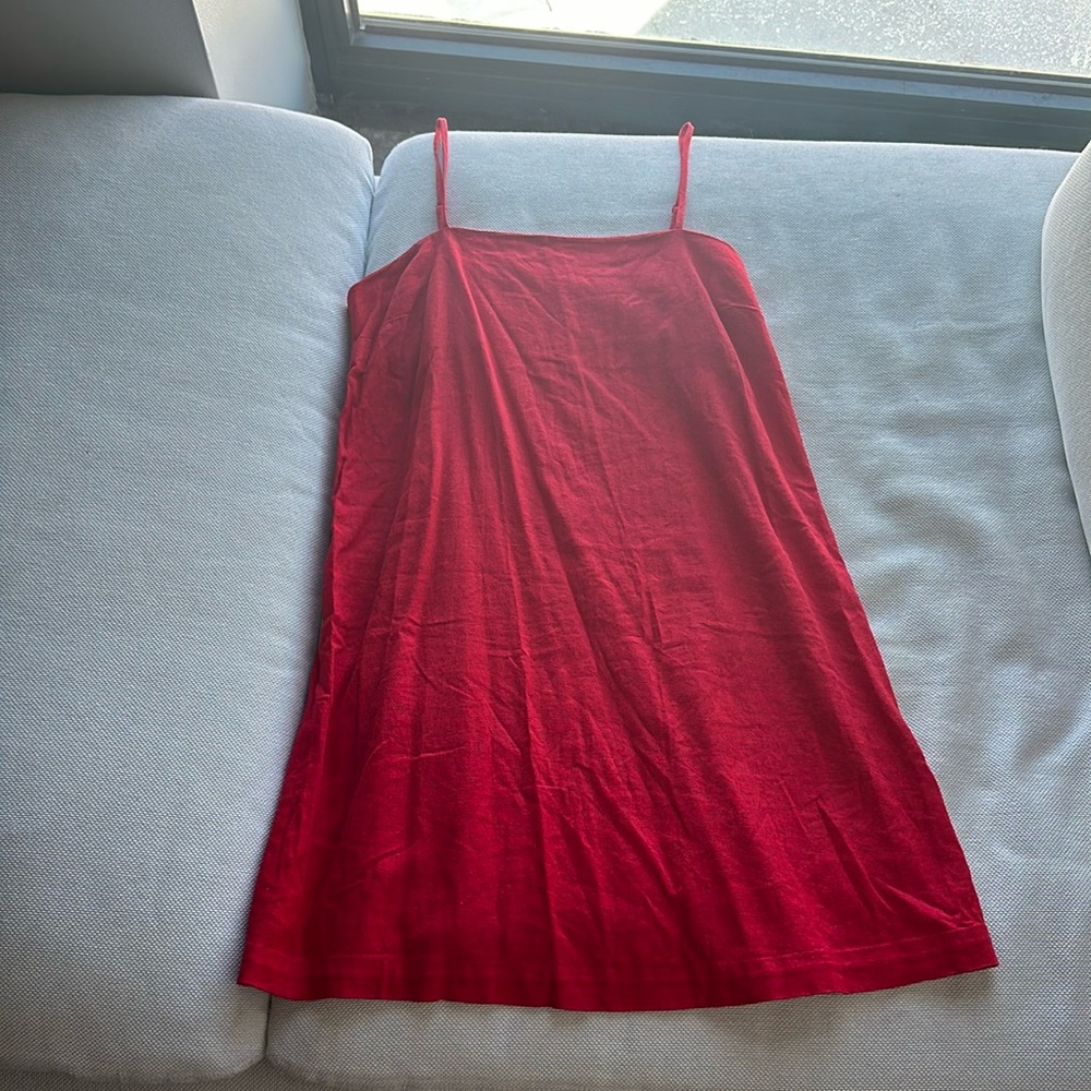 A New Day Red Linen Dress - S